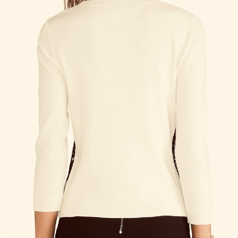 Diane Von Furstenberg Lace Pullover Sweater Size Small NWT - Picture 3 of 6